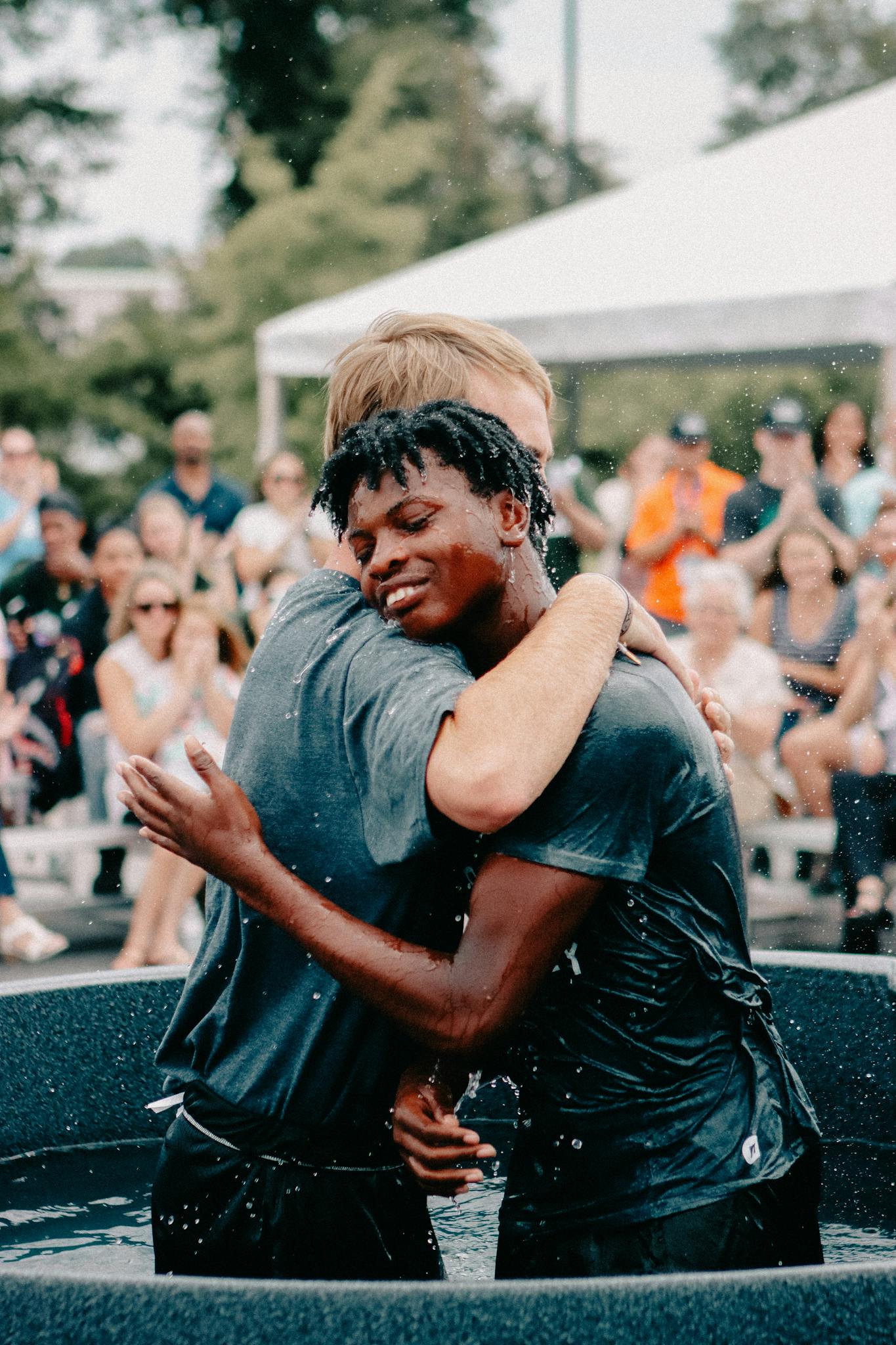 A joyful baptism ceremony brings a community together in Clemson, South Carolina.